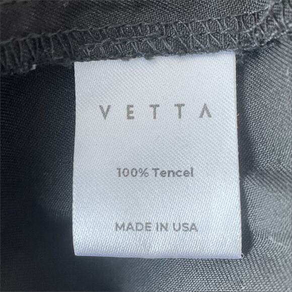 VETTA CAPSULE The Tencel Tapered Pant Black Elastic Waist & Pockets Size M - Picture 9 of 10